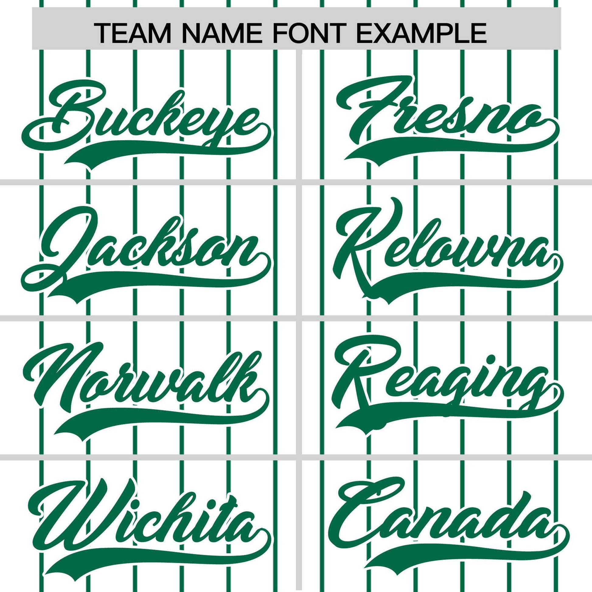 Custom White Kelly Green Pinstripe Personalized Two-Tone Authentic Baseball Jersey