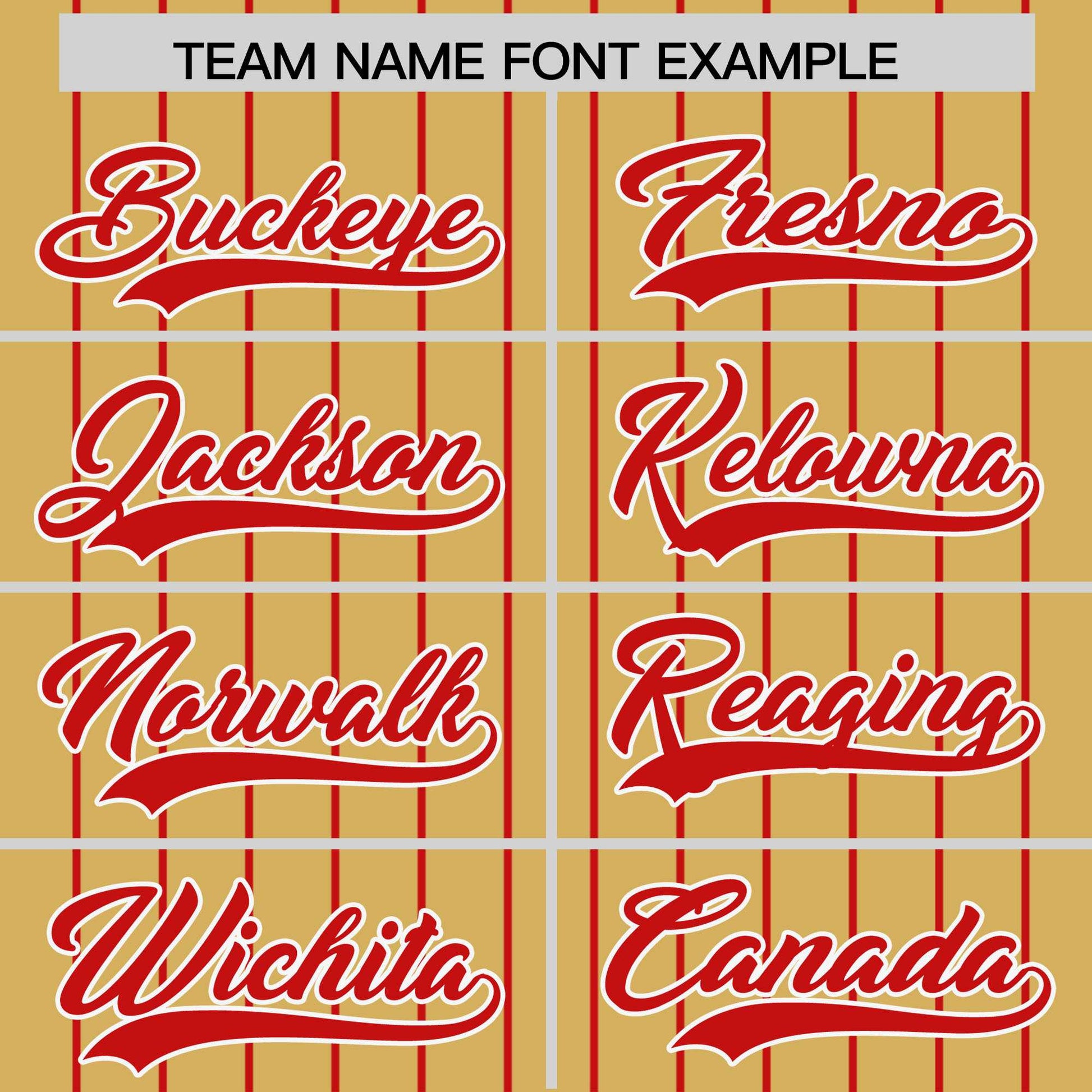 Custom Old Gold Red Pinstripe Personalized Two-Tone Authentic Baseball Jersey