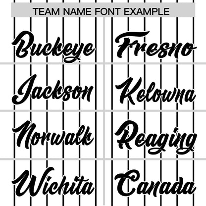 Custom White Black Pinstripe Personalized Two-Tone Authentic Baseball Jersey