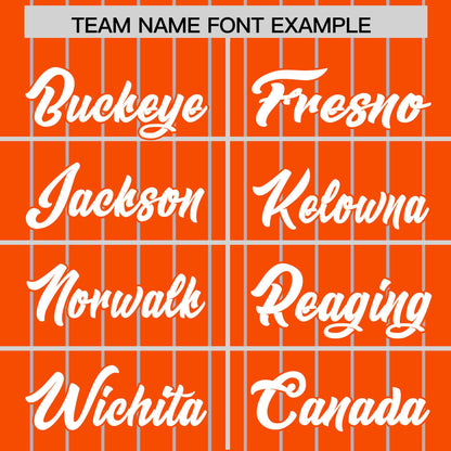 Custom Orange Gray Pinstripe Personalized Two-Tone Authentic Baseball Jersey