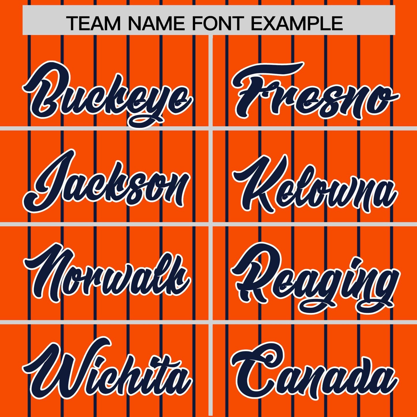 Custom Orange Navy Pinstripe Personalized Two-Tone Authentic Baseball Jersey