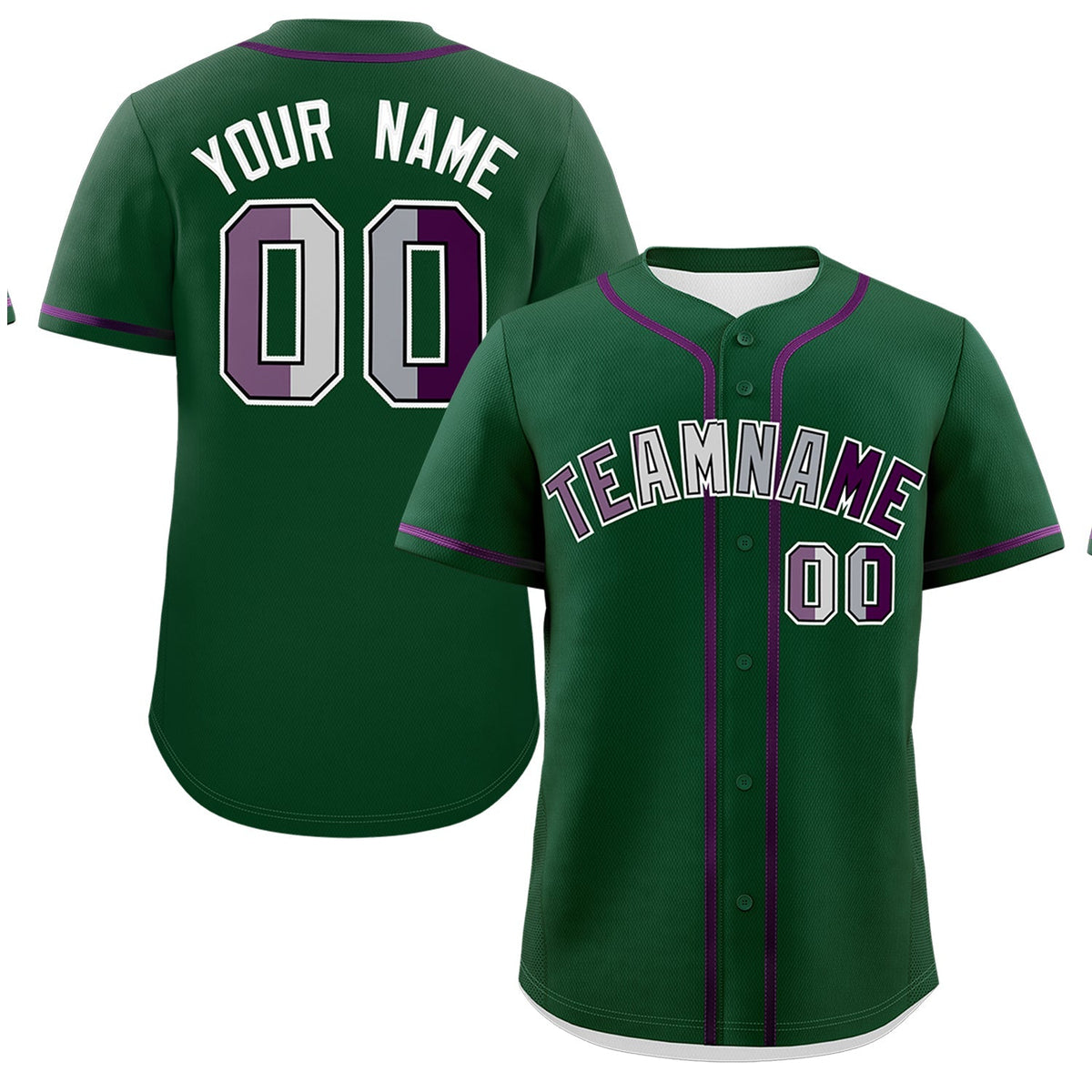 Custom Green Purple White Genderless For Pride Month Classic Style Baseball Jersey| KXKSHOP