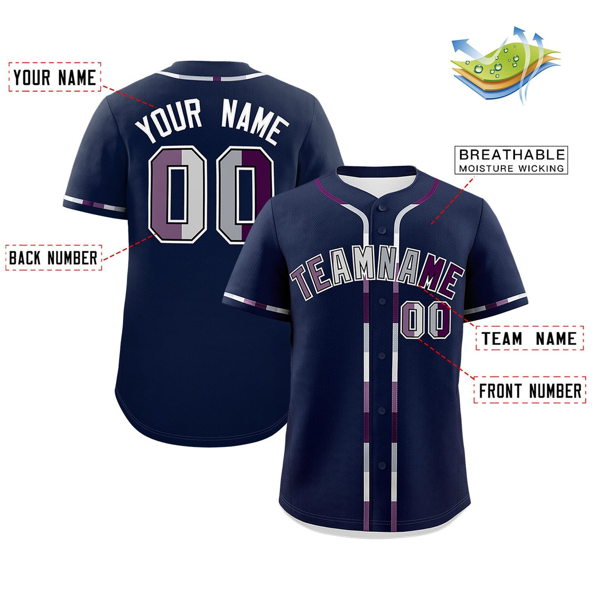 Custom Navy Genderless For Pride Month Classic Style Baseball Jersey| KXKSHOP