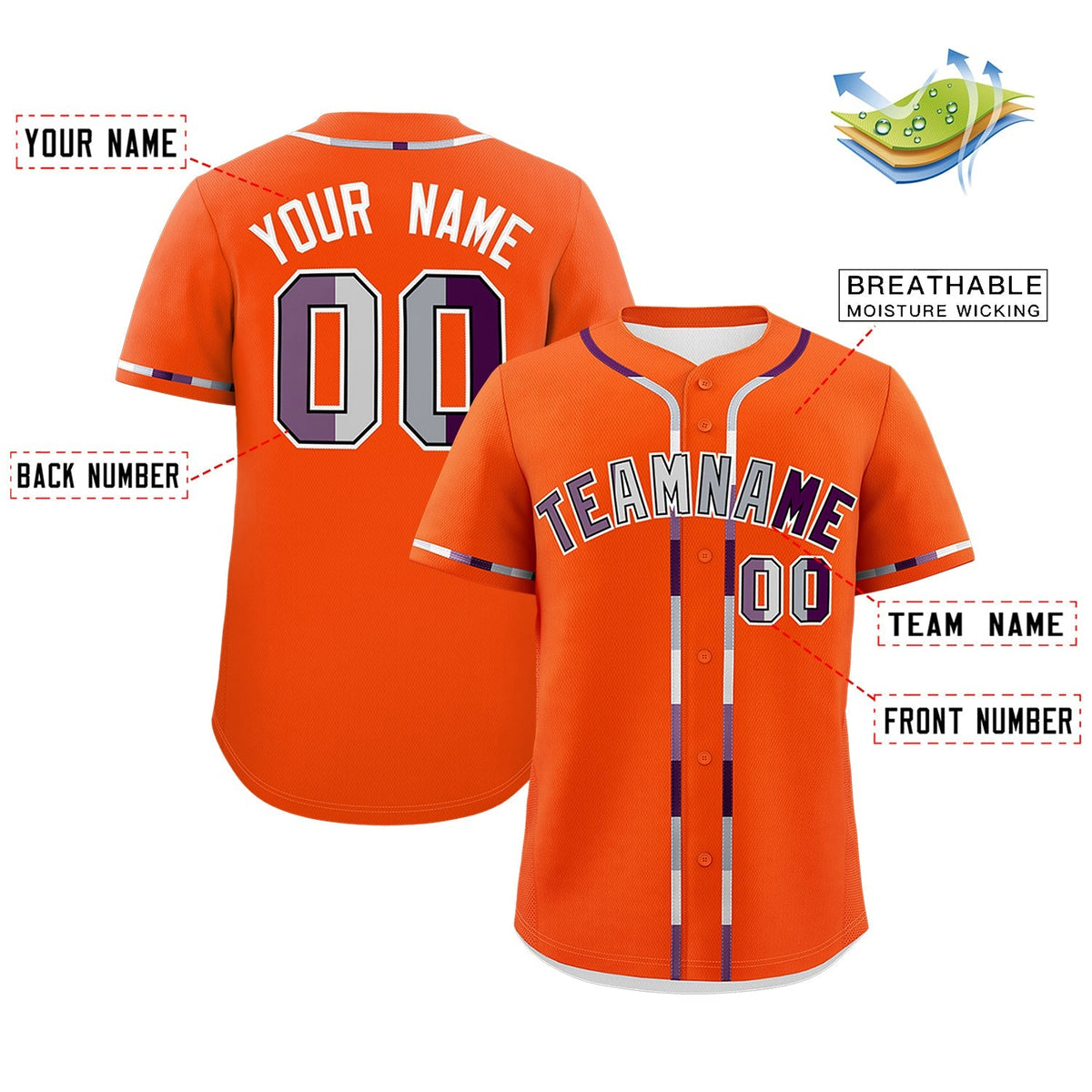 Custom Orange Genderless For Pride Month Classic Style Baseball Jersey| KXKSHOP