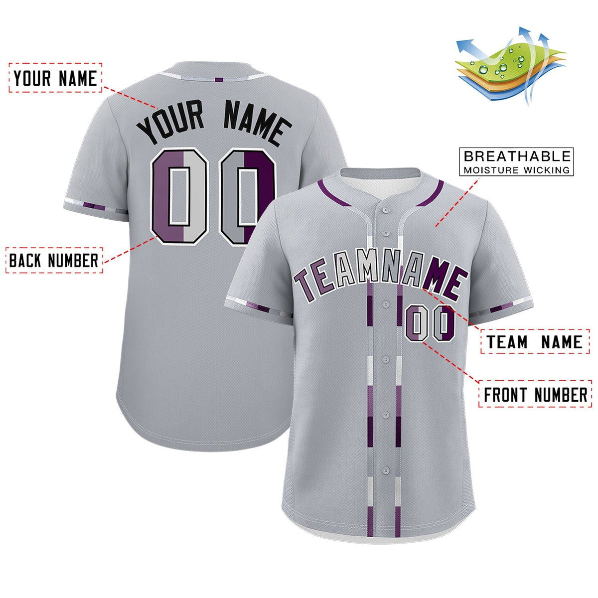 Custom Gray Genderless For Pride Month Classic Style Baseball Jersey| KXKSHOP