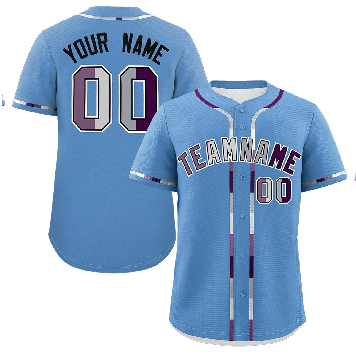 Custom Light Blue Genderless For Pride Month Classic Style Baseball Jersey| KXKSHOP