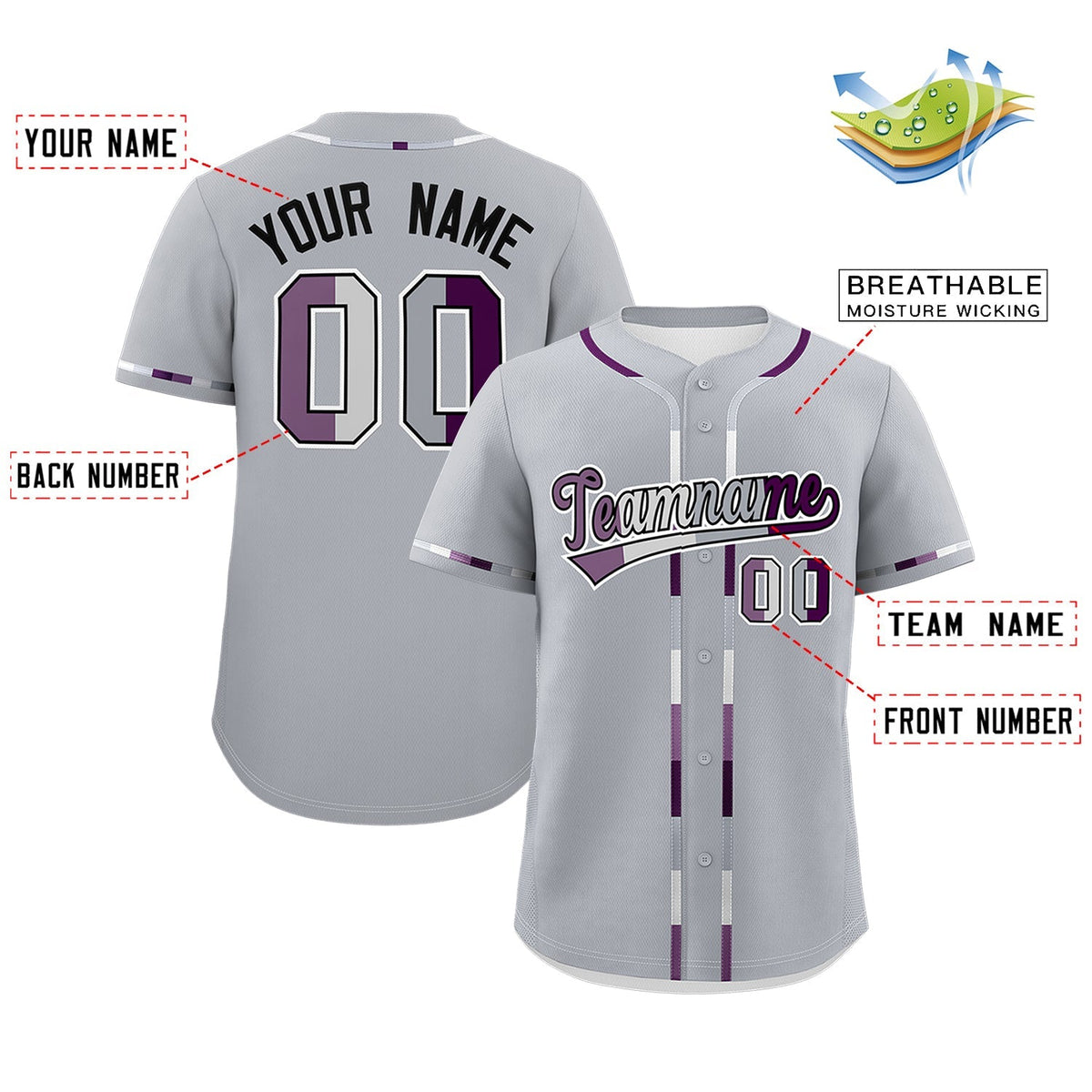Custom Gray Genderless For Pride Month Classic Style Baseball Jersey| KXKSHOP