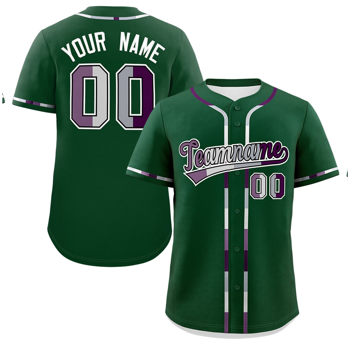 Custom Green White Genderless For Pride Month Classic Style Baseball Jersey| KXKSHOP