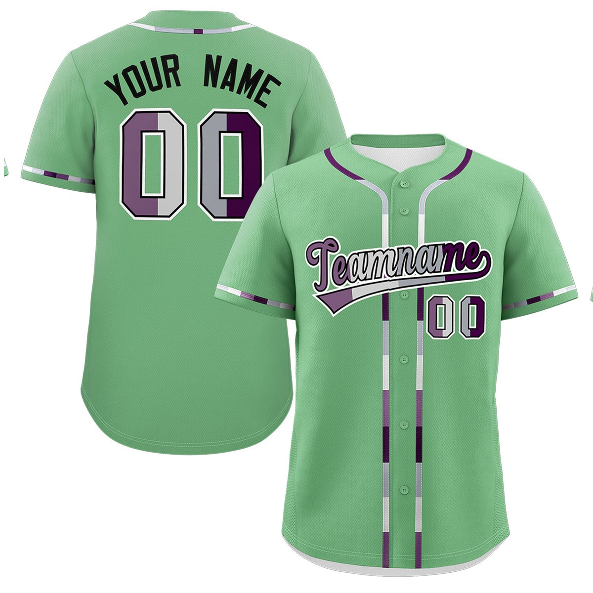 Custom Green Genderless For Pride Month Classic Style Baseball Jersey| KXKSHOP