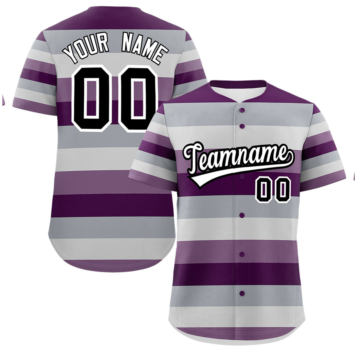 Custom Purple Gray Genderless For Pride Month Classic Style Baseball Jersey| KXKSHOP