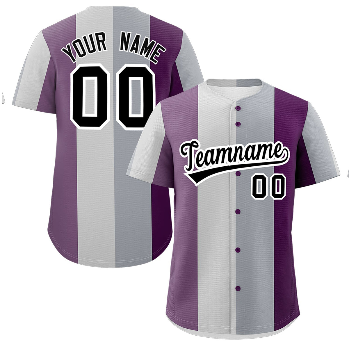 Custom Gray Purple Light Purple Genderless For Pride Month Classic Style Baseball Jersey| KXKSHOP