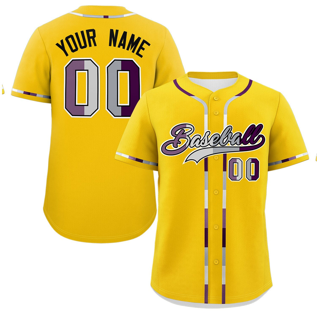 Custom Gold Genderless For Pride Month Classic Style Baseball Jersey| KXKSHOP