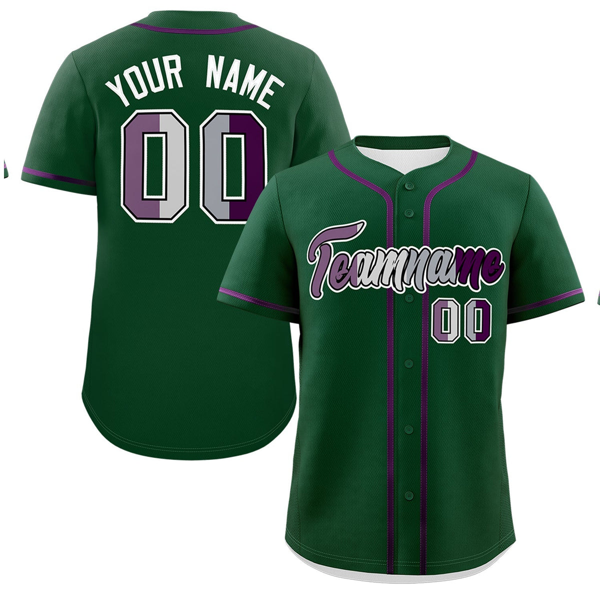 Custom Green Purple White Genderless For Pride Month Classic Style Baseball Jersey| KXKSHOP
