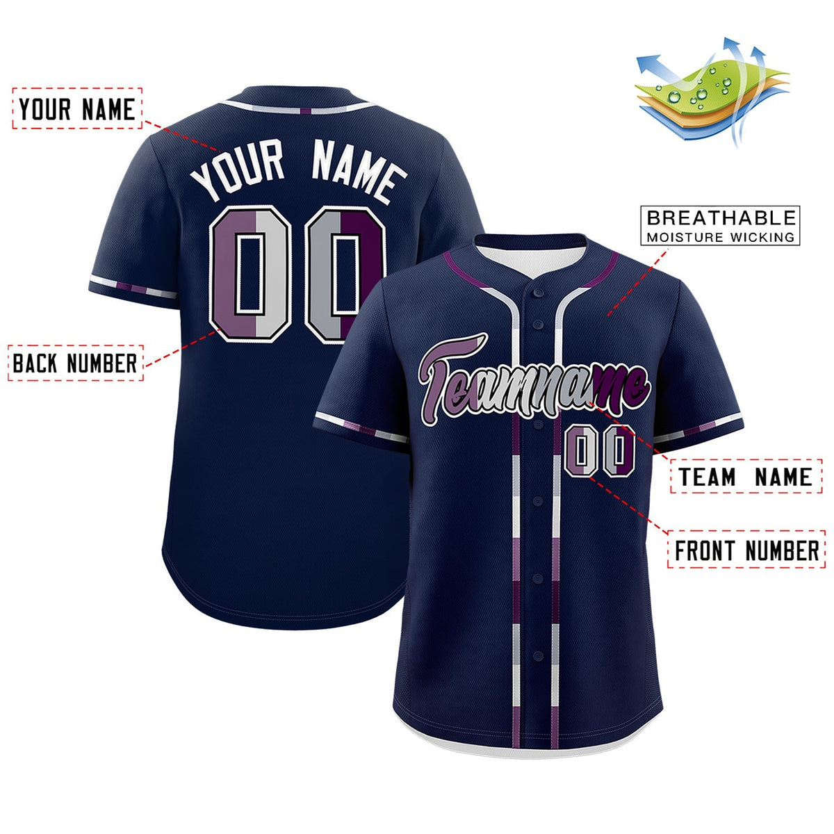 Custom Navy Genderless For Pride Month Classic Style Baseball Jersey| KXKSHOP