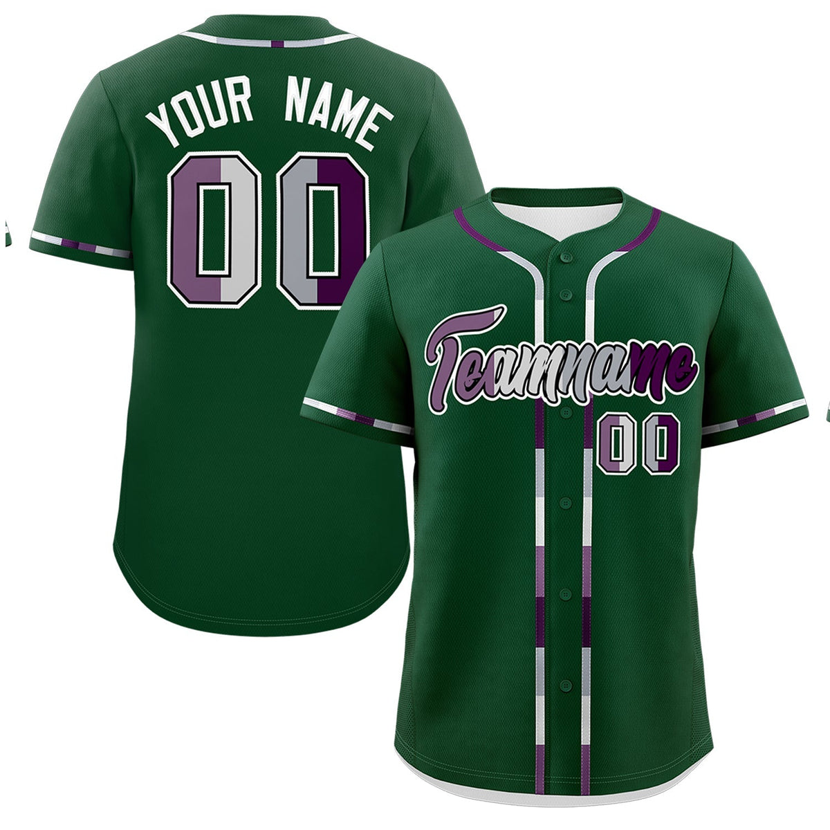 Custom Green White Genderless For Pride Month Classic Style Baseball Jersey| KXKSHOP
