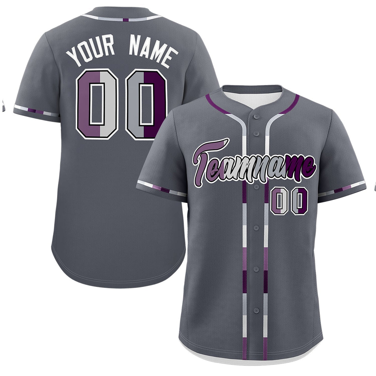 Custom Dark Gray Genderless For Pride Month Classic Style Baseball Jersey| KXKSHOP