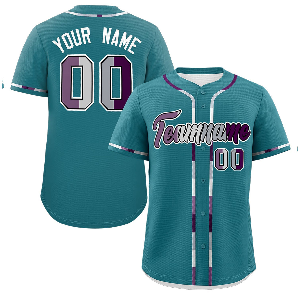 Custom Teal Genderless For Pride Month Classic Style Baseball Jersey| KXKSHOP