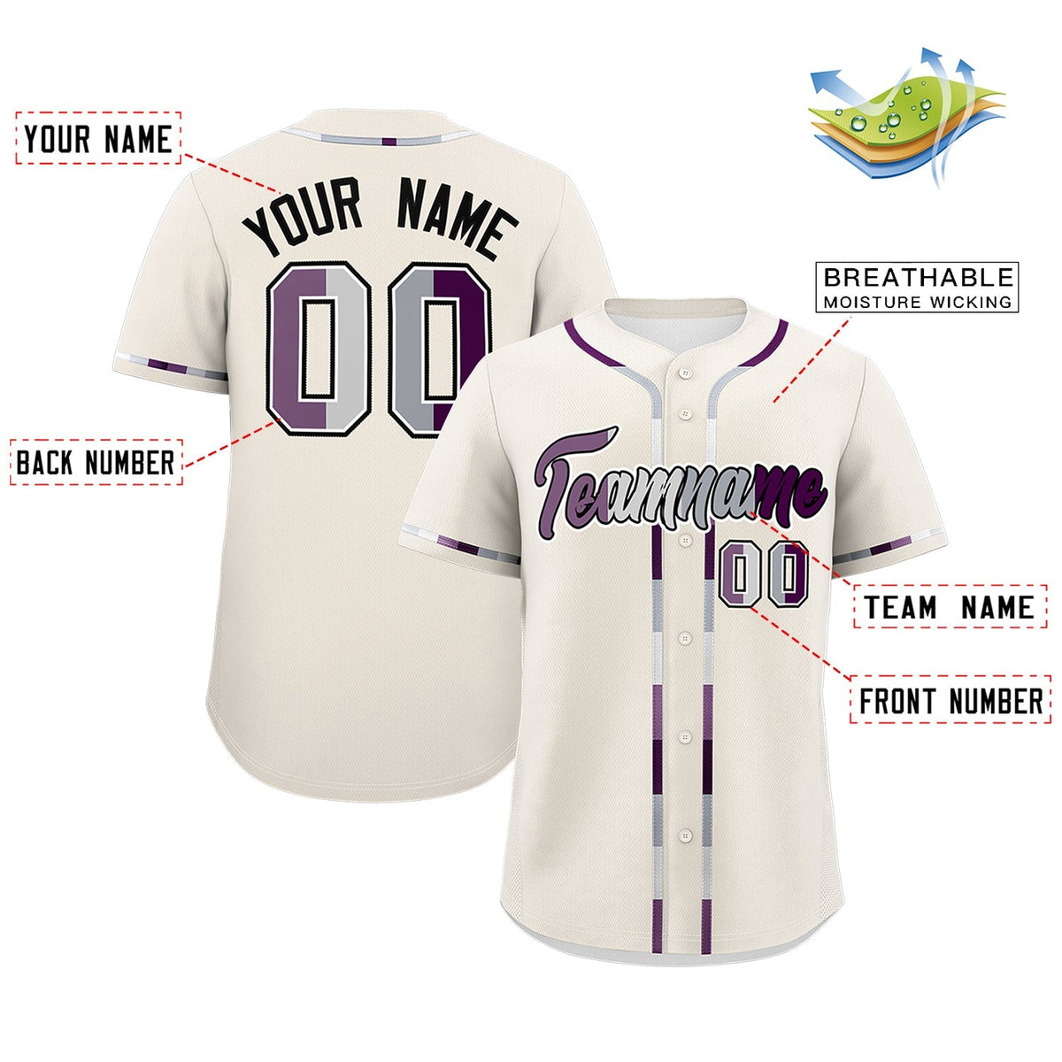 Custom Cream Genderless For Pride Month Classic Style Baseball Jersey| KXKSHOP