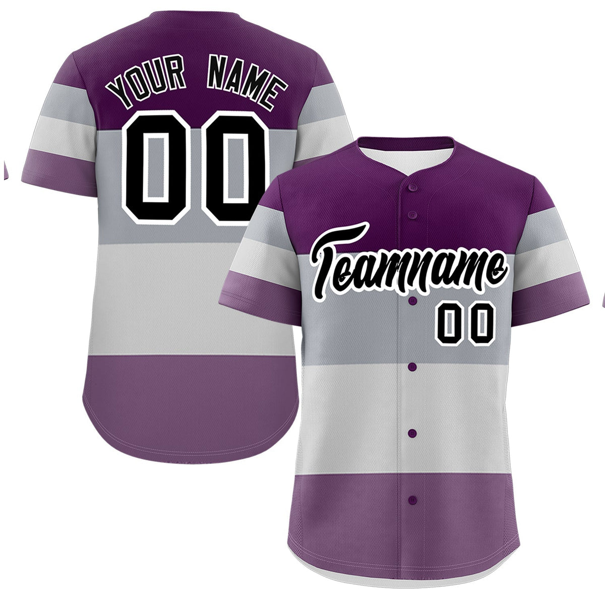 Custom Gray Purple Black Genderless For Pride Month Classic Style Baseball Jersey| KXKSHOP