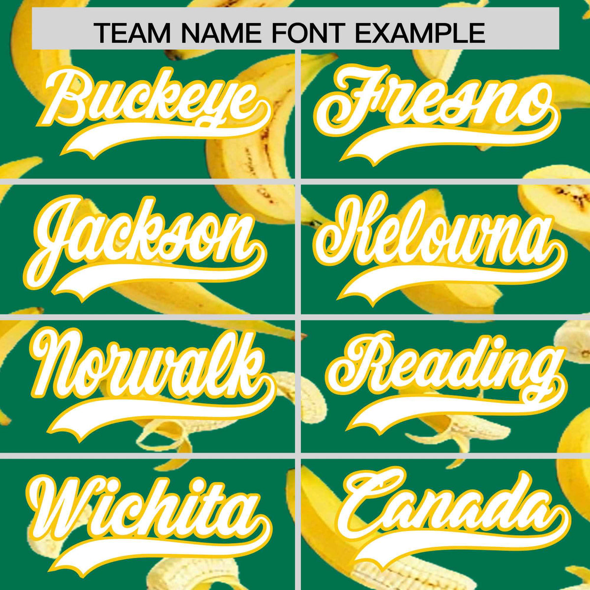Custom Kelly Green Banana Graffiti Pattern Fashion Authentic Baseball Jersey | Graffiti Pattern | Embroidery&amp;Dye-sublimation printing | KXKSHOP