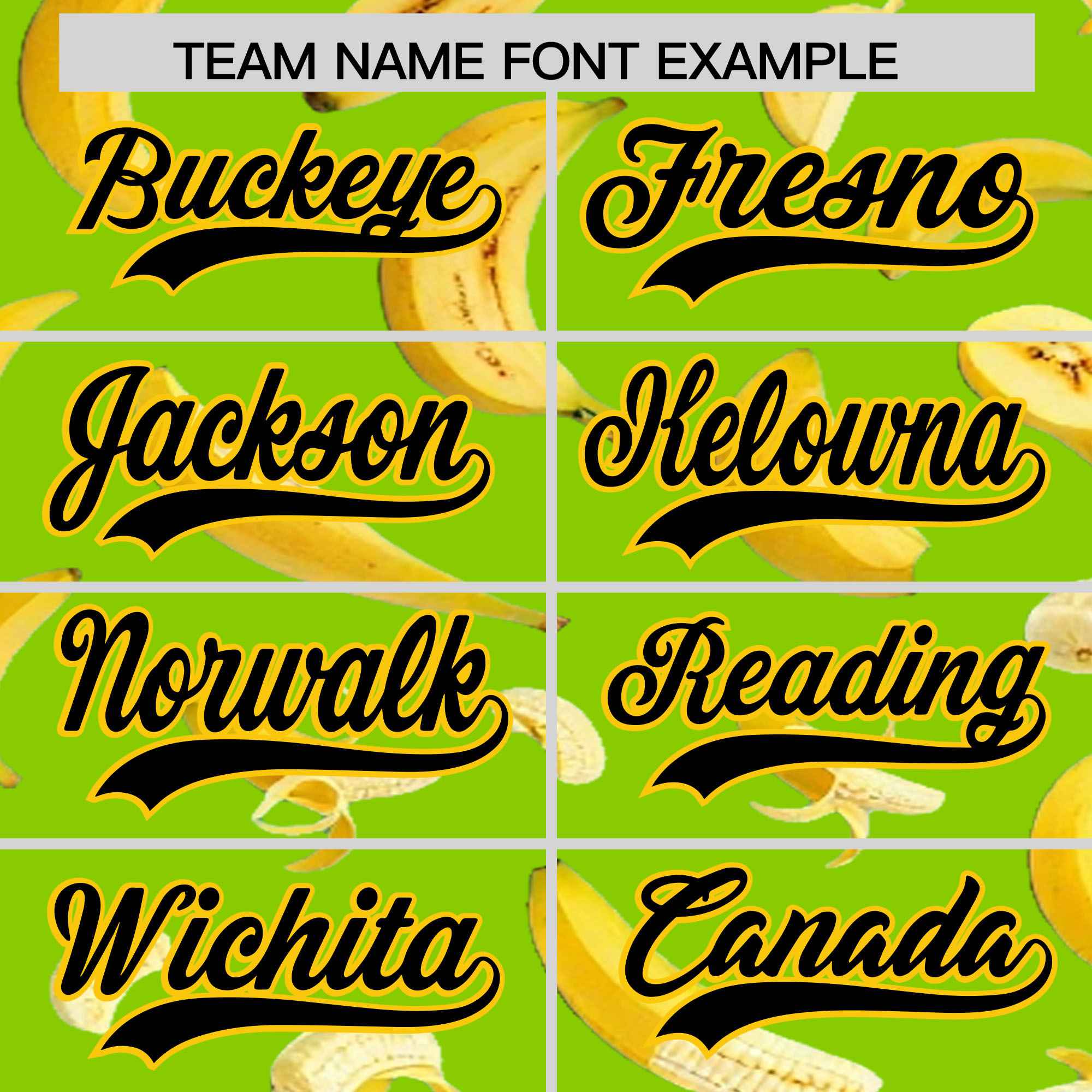 Custom Neon Green Banana Graffiti Pattern Fashion Authentic Baseball Jersey | Graffiti Pattern | Embroidery&Dye-sublimation printing | KXKSHOP