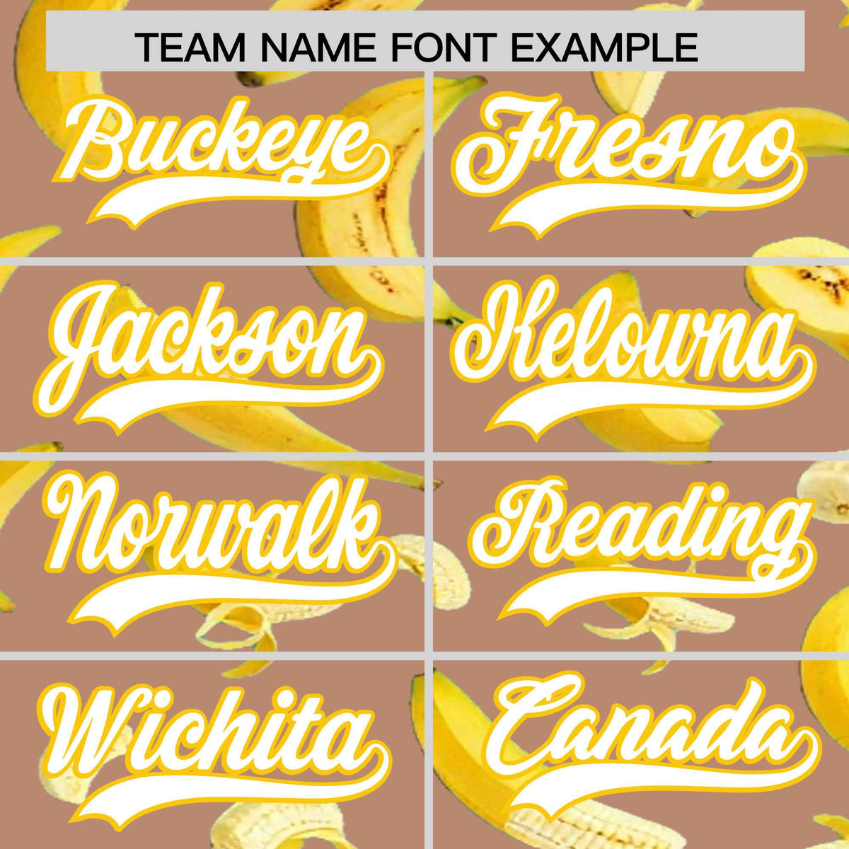 Custom Coffee Banana Graffiti Pattern Fashion Authentic Baseball Jersey | Graffiti Pattern | Embroidery&amp;Dye-sublimation printing | KXKSHOP