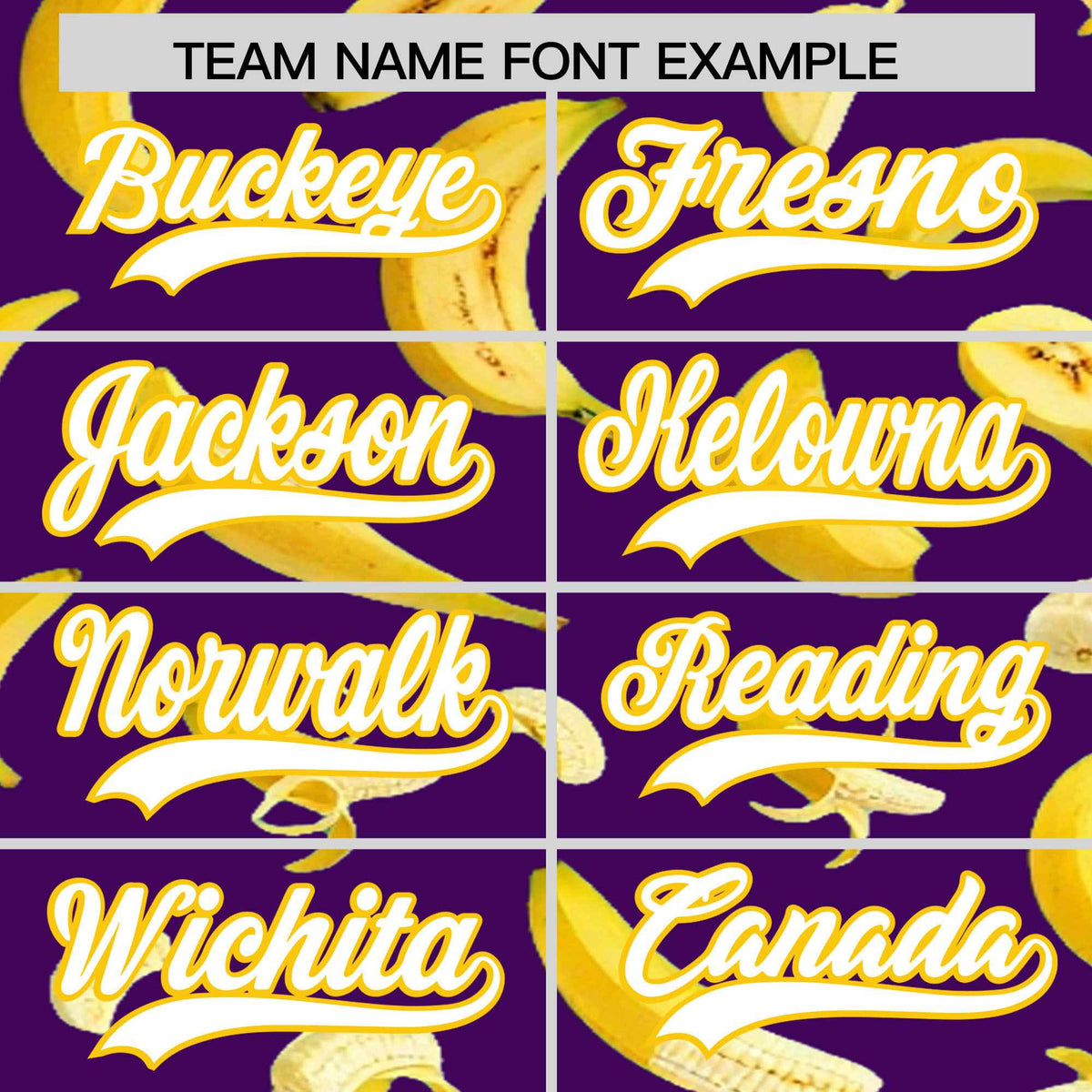 Custom Purple-02 Banana Graffiti Pattern Fashion Authentic Baseball Jersey | Graffiti Pattern | Embroidery&amp;Dye-sublimation printing | KXKSHOP