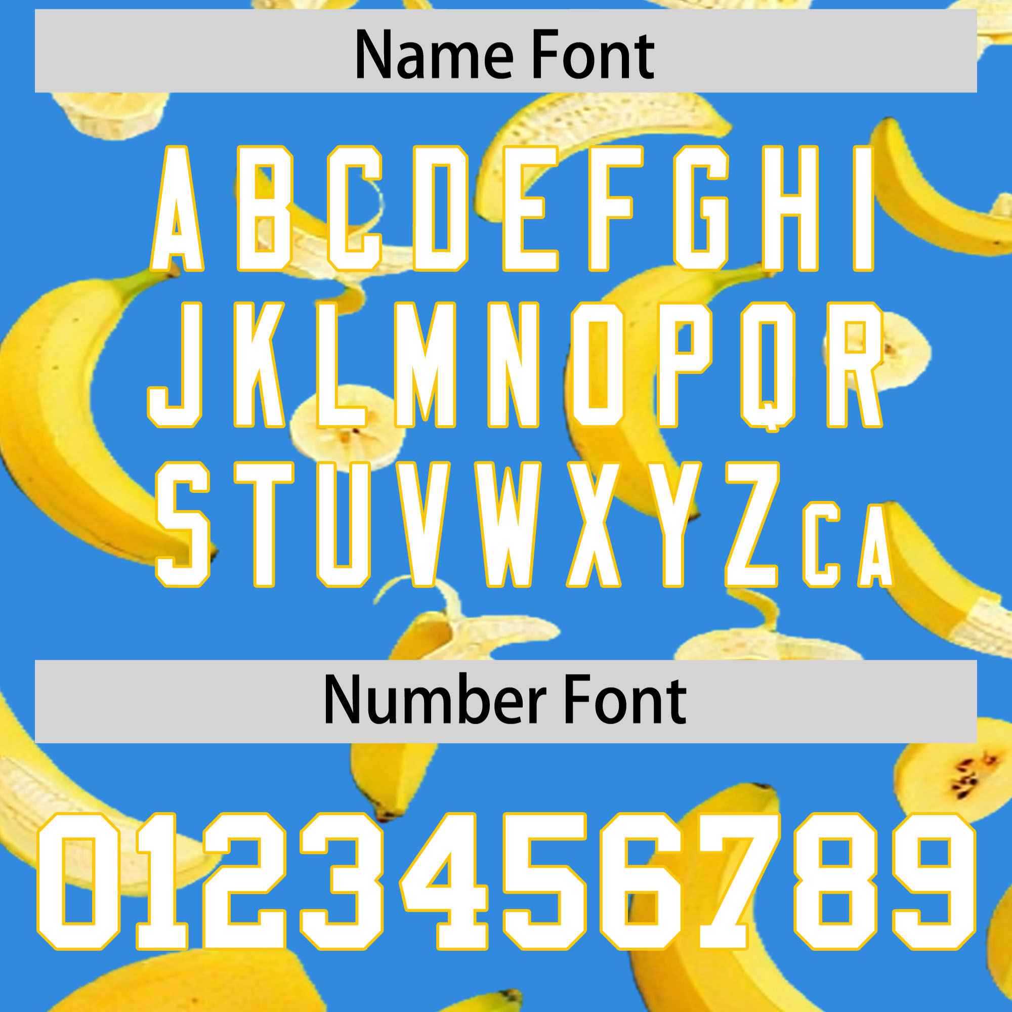 Custom Light Blue Banana Graffiti Pattern Fashion Authentic Baseball Jersey | Graffiti Pattern | Embroidery&Dye-sublimation printing | KXKSHOP