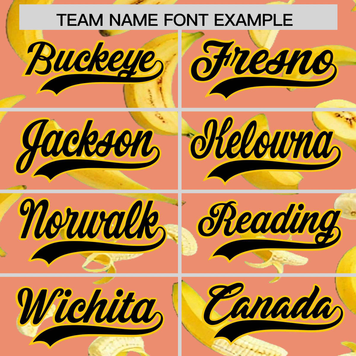 Custom Light Orange Banana Graffiti Pattern Fashion Authentic Baseball Jersey | Graffiti Pattern | Embroidery&amp;Dye-sublimation printing | KXKSHOP