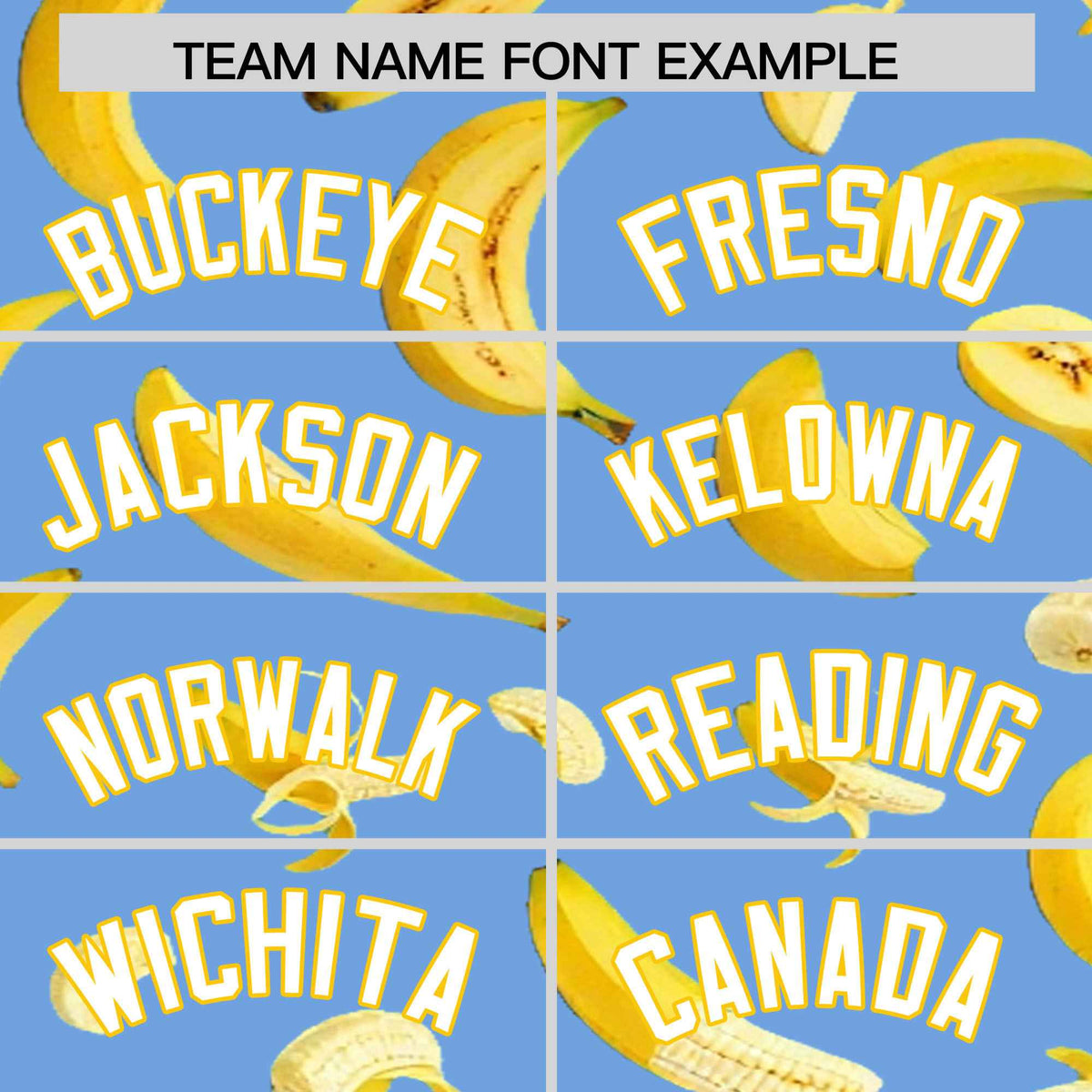 Custom Light Blue Banana Graffiti Pattern Fashion Authentic Baseball Jersey | Graffiti Pattern | Embroidery&amp;Dye-sublimation printing | KXKSHOP