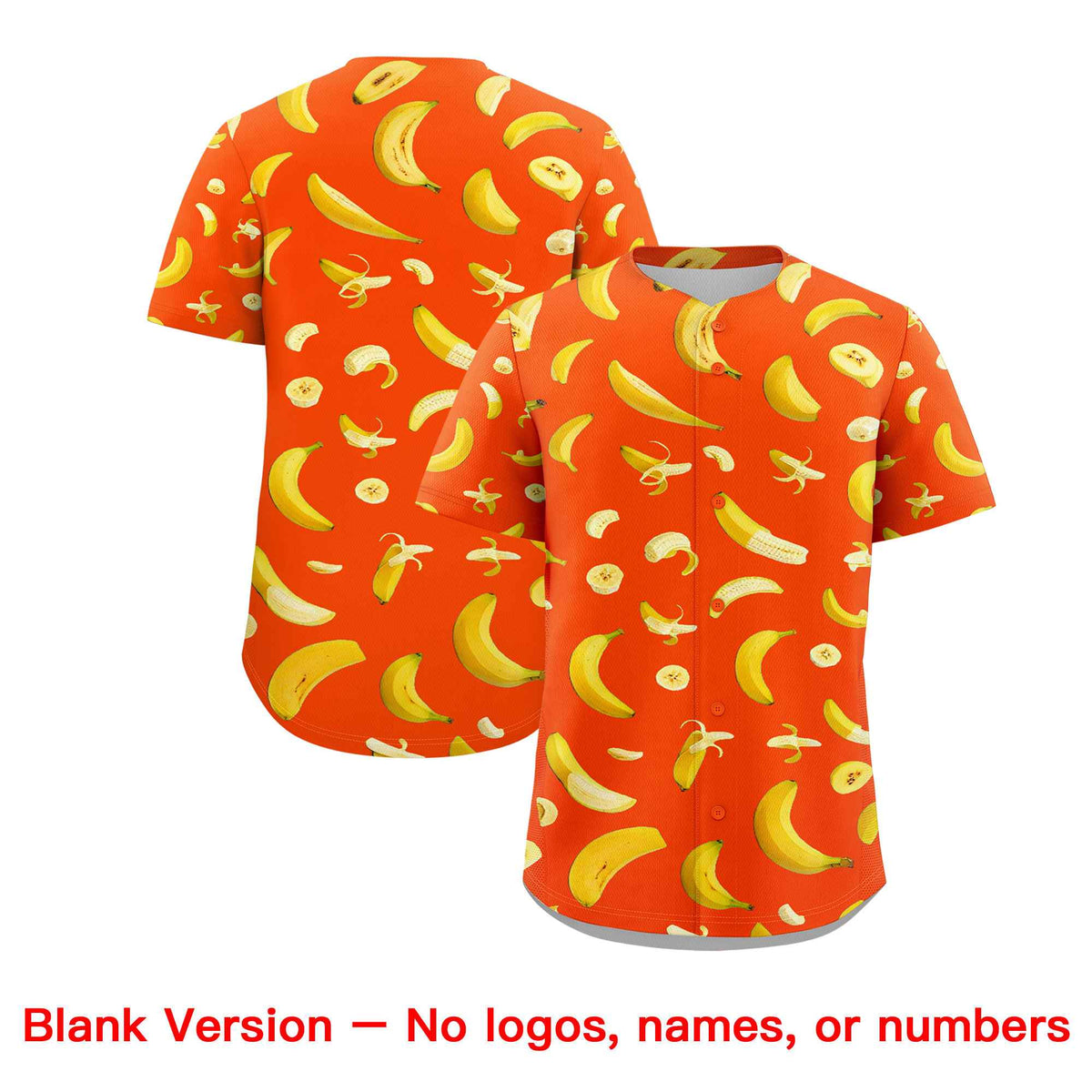 Custom Orange Banana Graffiti Pattern Fashion Authentic Baseball Jersey | Graffiti Pattern | Embroidery&amp;Dye-sublimation printing | KXKSHOP