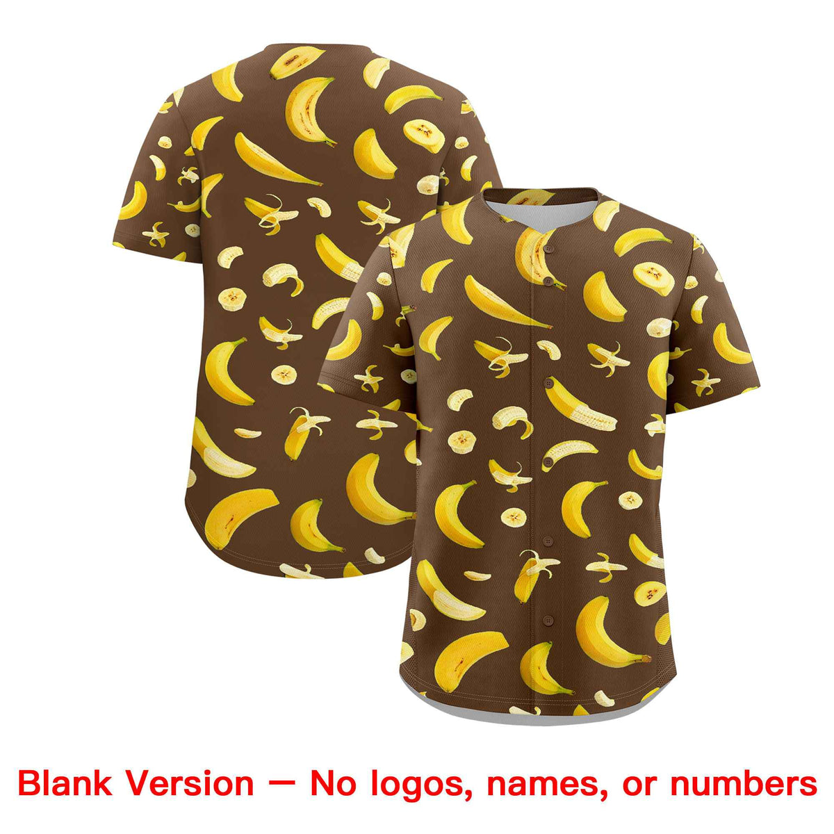 Custom Light Brown Banana Graffiti Pattern Fashion Authentic Baseball Jersey | Graffiti Pattern | Embroidery&amp;Dye-sublimation printing | KXKSHOP