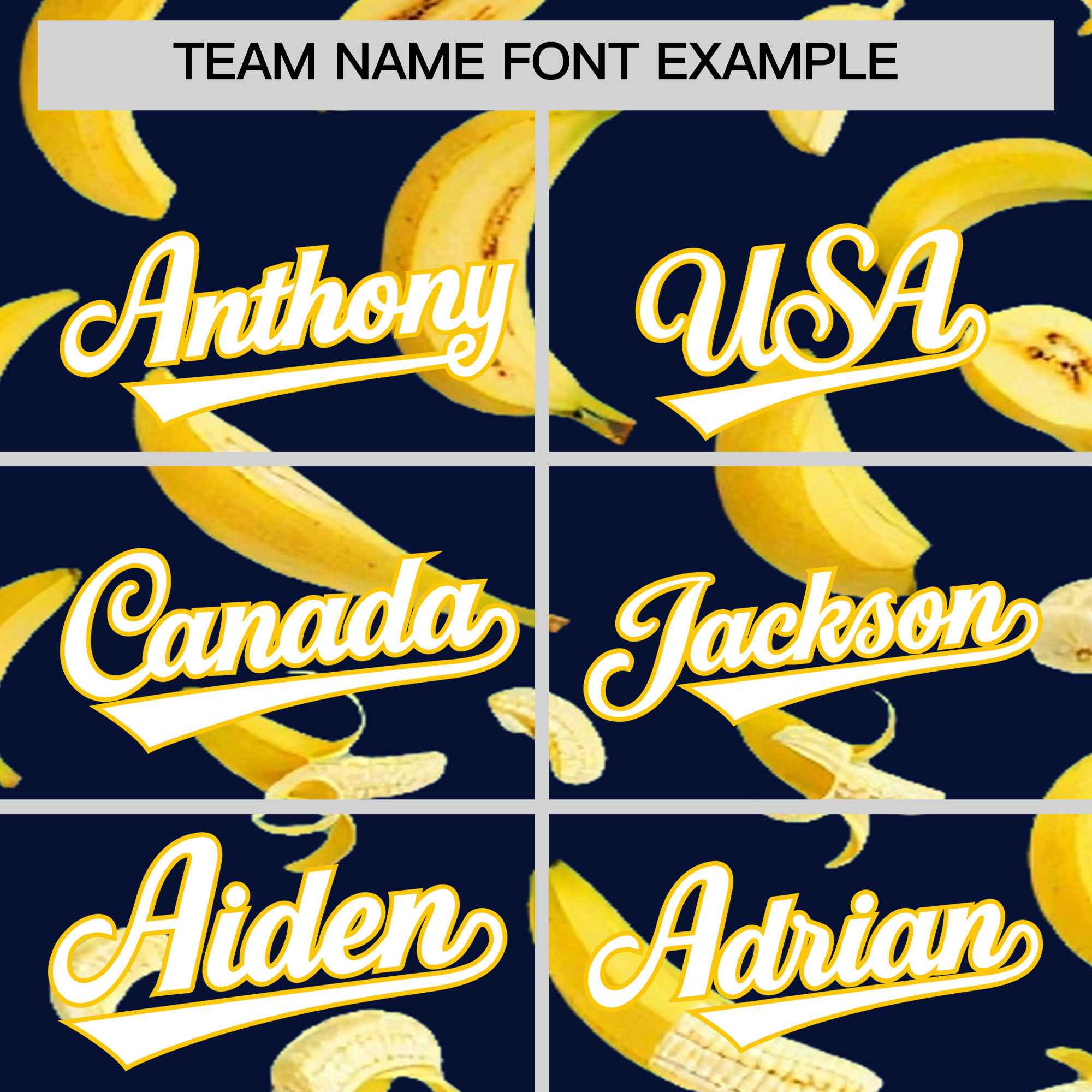 Custom Navy Banana Graffiti Pattern Fashion Authentic Baseball Jersey | Graffiti Pattern | Embroidery&Dye-sublimation printing | KXKSHOP
