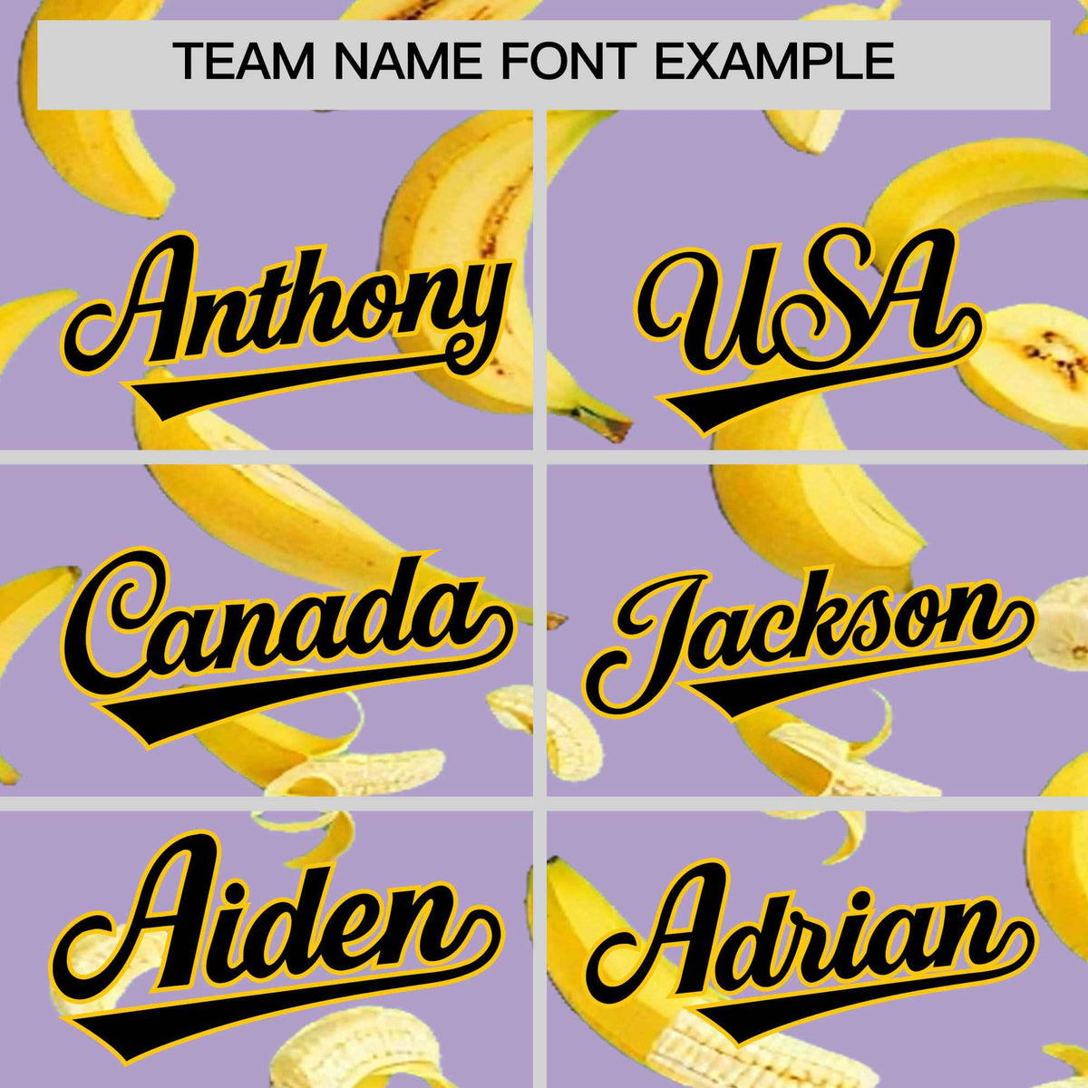 Custom Light Purple Banana Graffiti Pattern Fashion Authentic Baseball Jersey | Graffiti Pattern | Embroidery&amp;Dye-sublimation printing | KXKSHOP