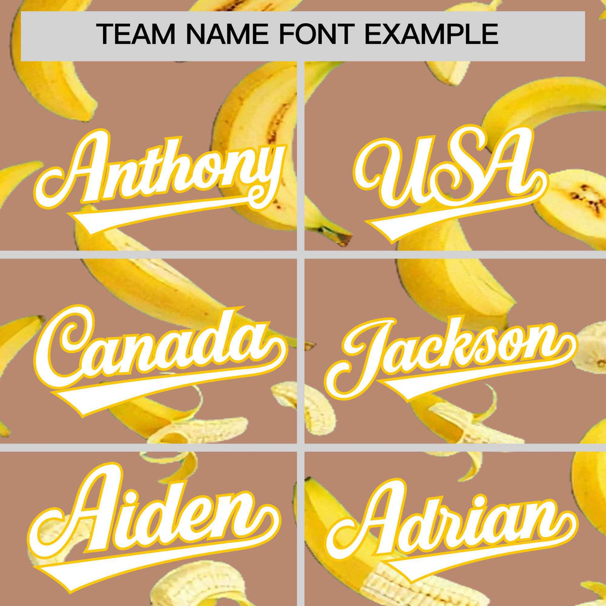 Custom Coffee Banana Graffiti Pattern Fashion Authentic Baseball Jersey | Graffiti Pattern | Embroidery&amp;Dye-sublimation printing | KXKSHOP