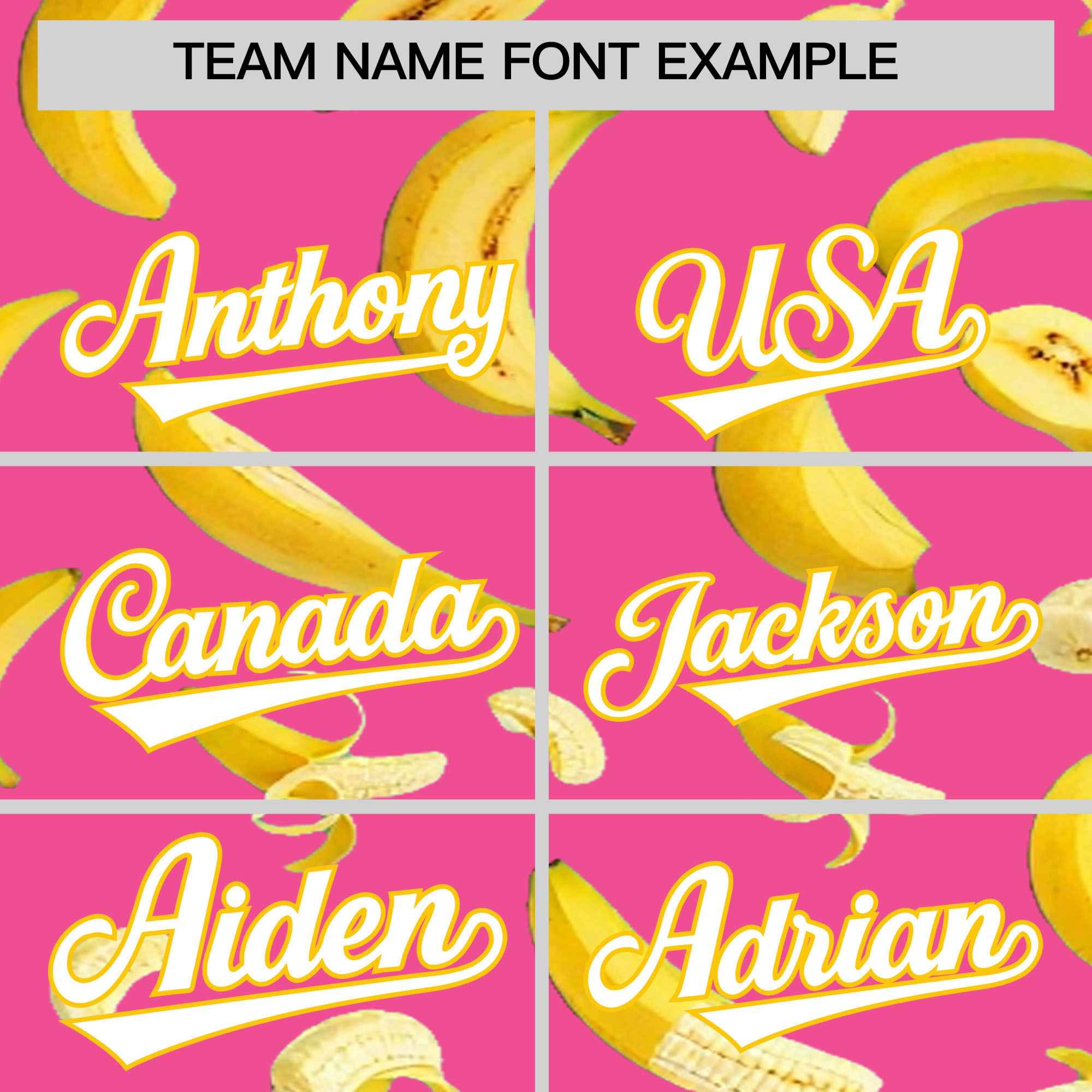 Custom Pink Banana Graffiti Pattern Fashion Authentic Baseball Jersey | Graffiti Pattern | Embroidery&Dye-sublimation printing | KXKSHOP