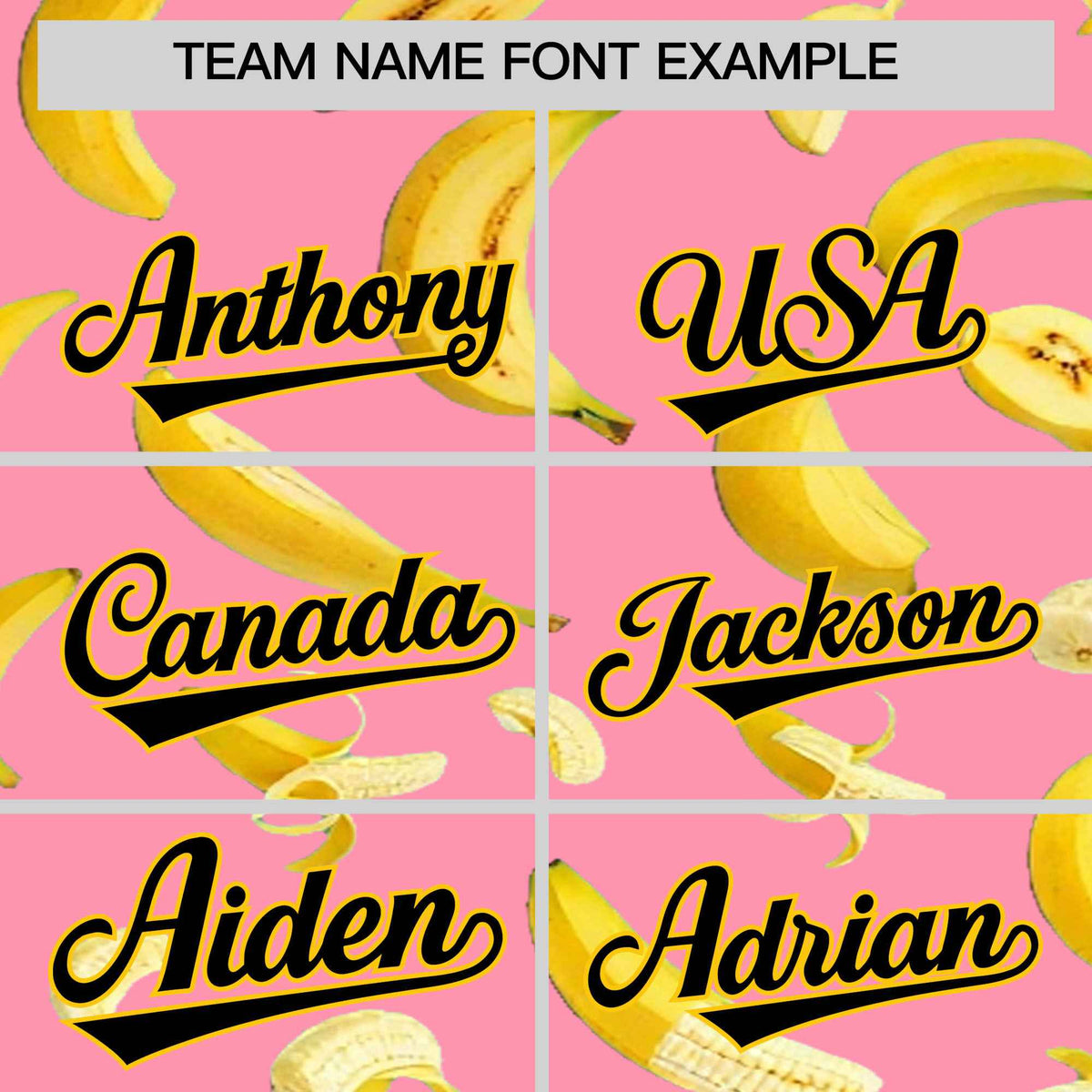 Custom Light Pink Banana Graffiti Pattern Fashion Authentic Baseball Jersey | Graffiti Pattern | Embroidery&amp;Dye-sublimation printing | KXKSHOP