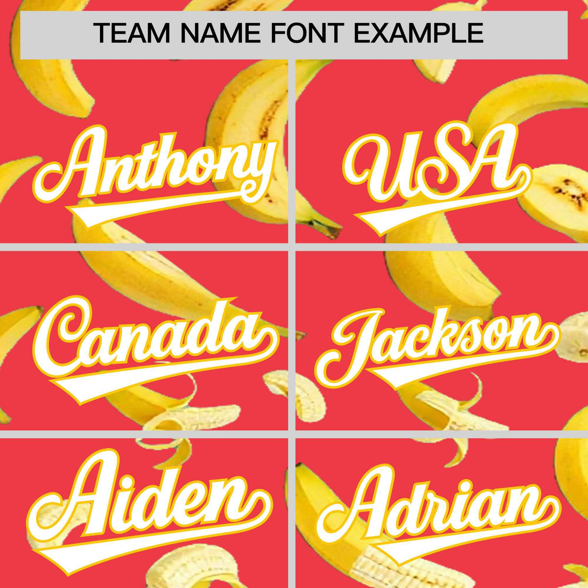 Custom Light Red Banana Graffiti Pattern Fashion Authentic Baseball Jersey | Graffiti Pattern | Embroidery&amp;Dye-sublimation printing | KXKSHOP