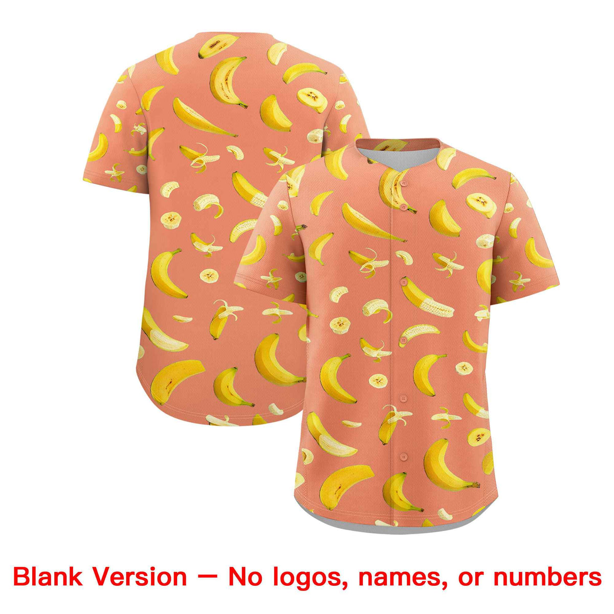 Custom Light Orange Banana Graffiti Pattern Fashion Authentic Baseball Jersey | Graffiti Pattern | Embroidery&amp;Dye-sublimation printing | KXKSHOP