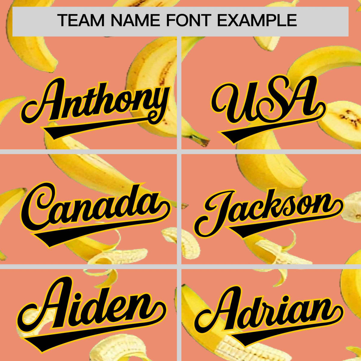 Custom Light Orange Banana Graffiti Pattern Fashion Authentic Baseball Jersey | Graffiti Pattern | Embroidery&amp;Dye-sublimation printing | KXKSHOP