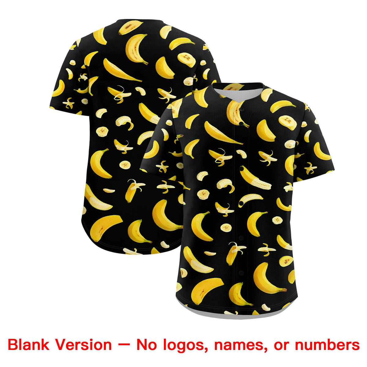 Custom Black Banana Graffiti Pattern Fashion Authentic Baseball Jersey | Graffiti Pattern | Embroidery&amp;Dye-sublimation printing | KXKSHOP