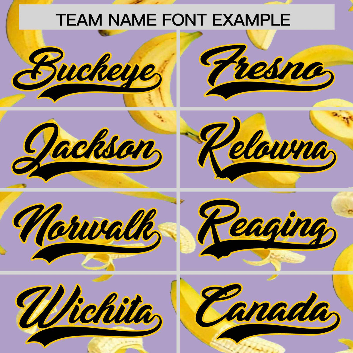 Custom Light Purple Banana Graffiti Pattern Fashion Authentic Baseball Jersey | Graffiti Pattern | Embroidery&amp;Dye-sublimation printing | KXKSHOP