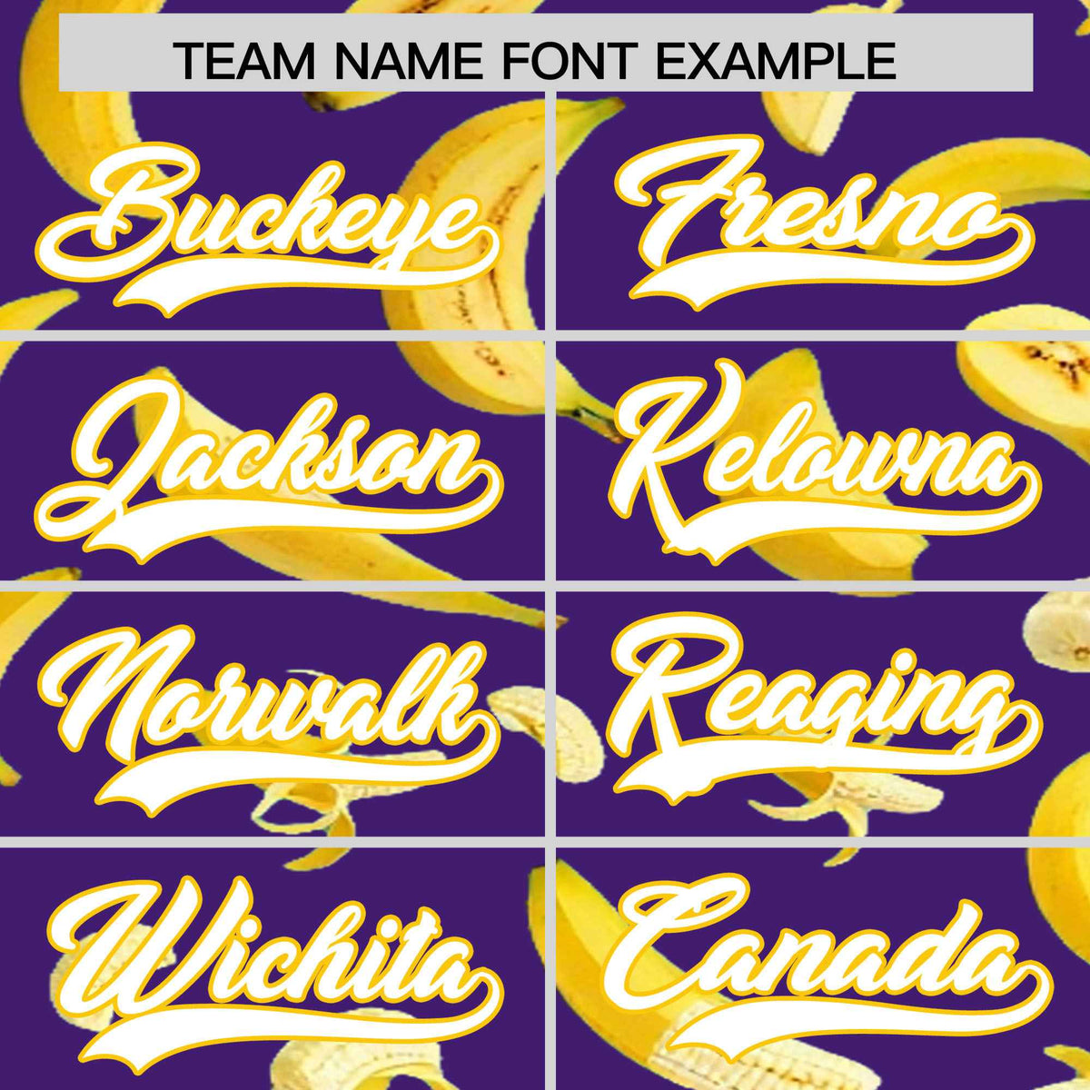 Custom Purple Banana Graffiti Pattern Fashion Authentic Baseball Jersey | Graffiti Pattern | Embroidery&amp;Dye-sublimation printing | KXKSHOP
