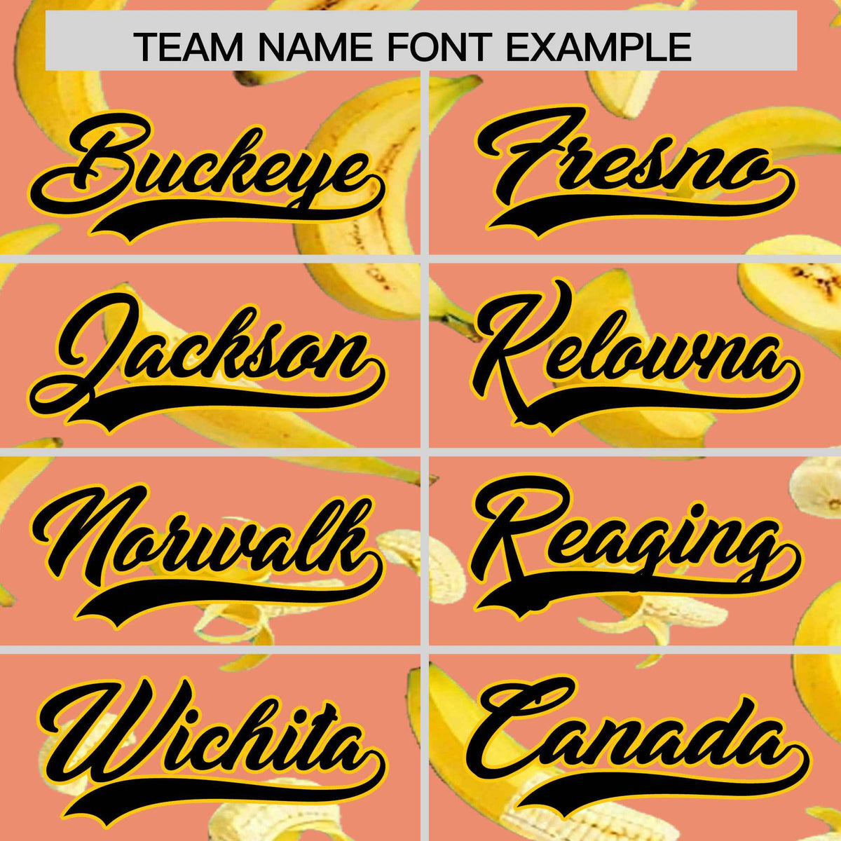 Custom Light Orange Banana Graffiti Pattern Fashion Authentic Baseball Jersey | Graffiti Pattern | Embroidery&amp;Dye-sublimation printing | KXKSHOP