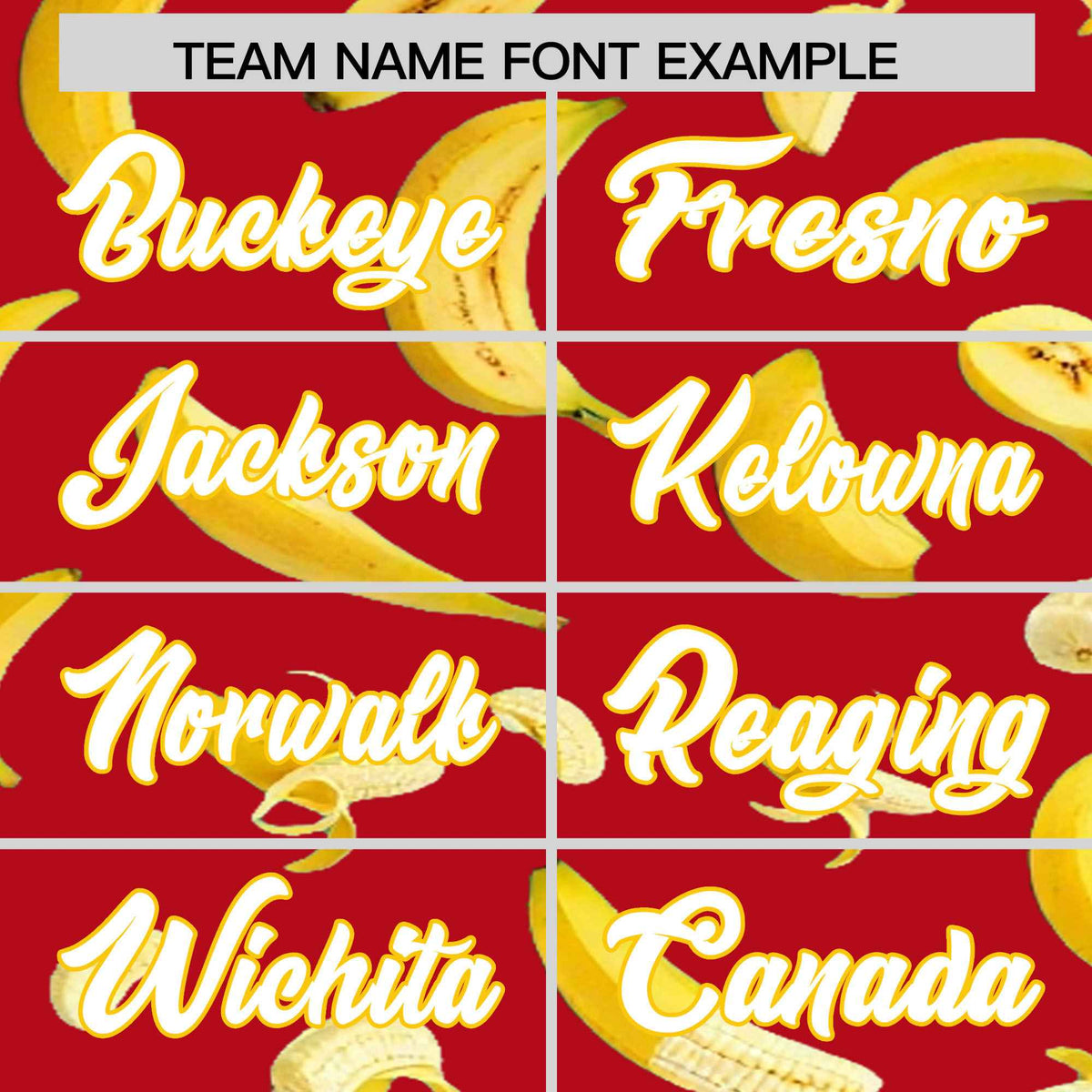 Custom Red Banana Graffiti Pattern Fashion Authentic Baseball Jersey | Graffiti Pattern | Embroidery&amp;Dye-sublimation printing | KXKSHOP