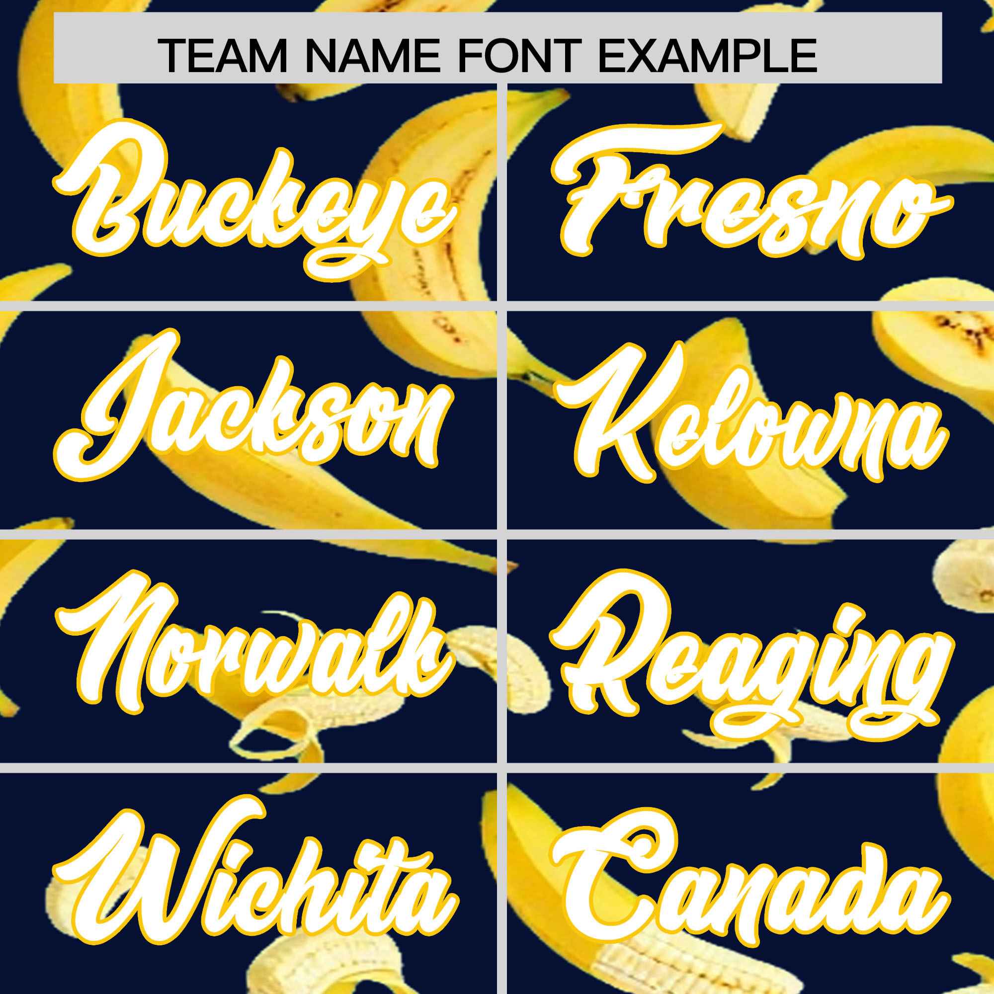 Custom Navy Banana Graffiti Pattern Fashion Authentic Baseball Jersey | Graffiti Pattern | Embroidery&Dye-sublimation printing | KXKSHOP