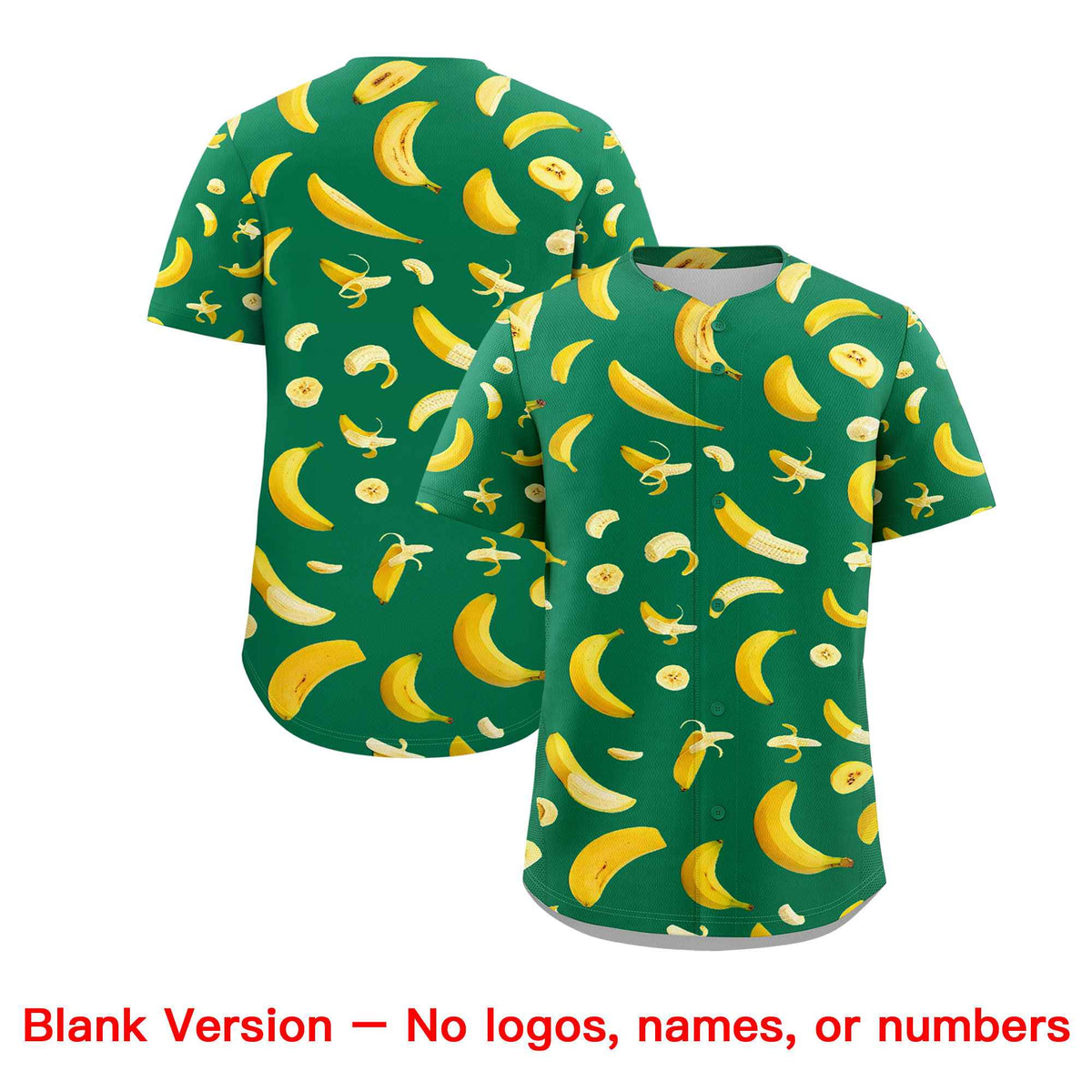 Custom Kelly Green Banana Graffiti Pattern Fashion Authentic Baseball Jersey | Graffiti Pattern | Embroidery&amp;Dye-sublimation printing | KXKSHOP