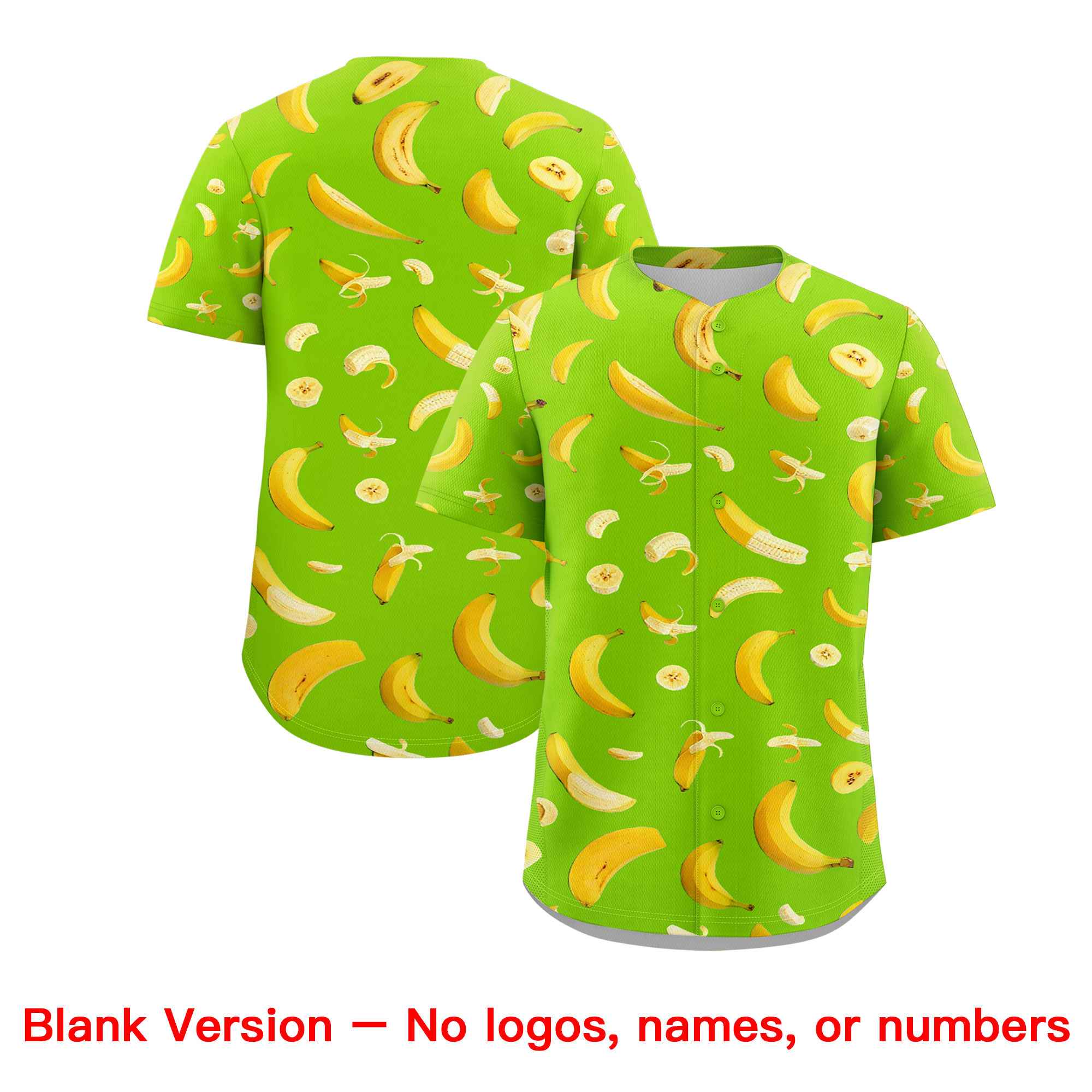Custom Neon Green Banana Graffiti Pattern Fashion Authentic Baseball Jersey | Graffiti Pattern | Embroidery&Dye-sublimation printing | KXKSHOP