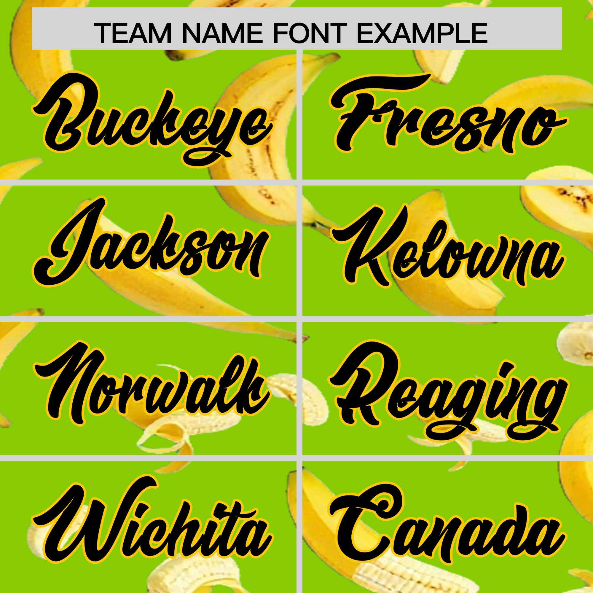 Custom Neon Green Banana Graffiti Pattern Fashion Authentic Baseball Jersey | Graffiti Pattern | Embroidery&Dye-sublimation printing | KXKSHOP