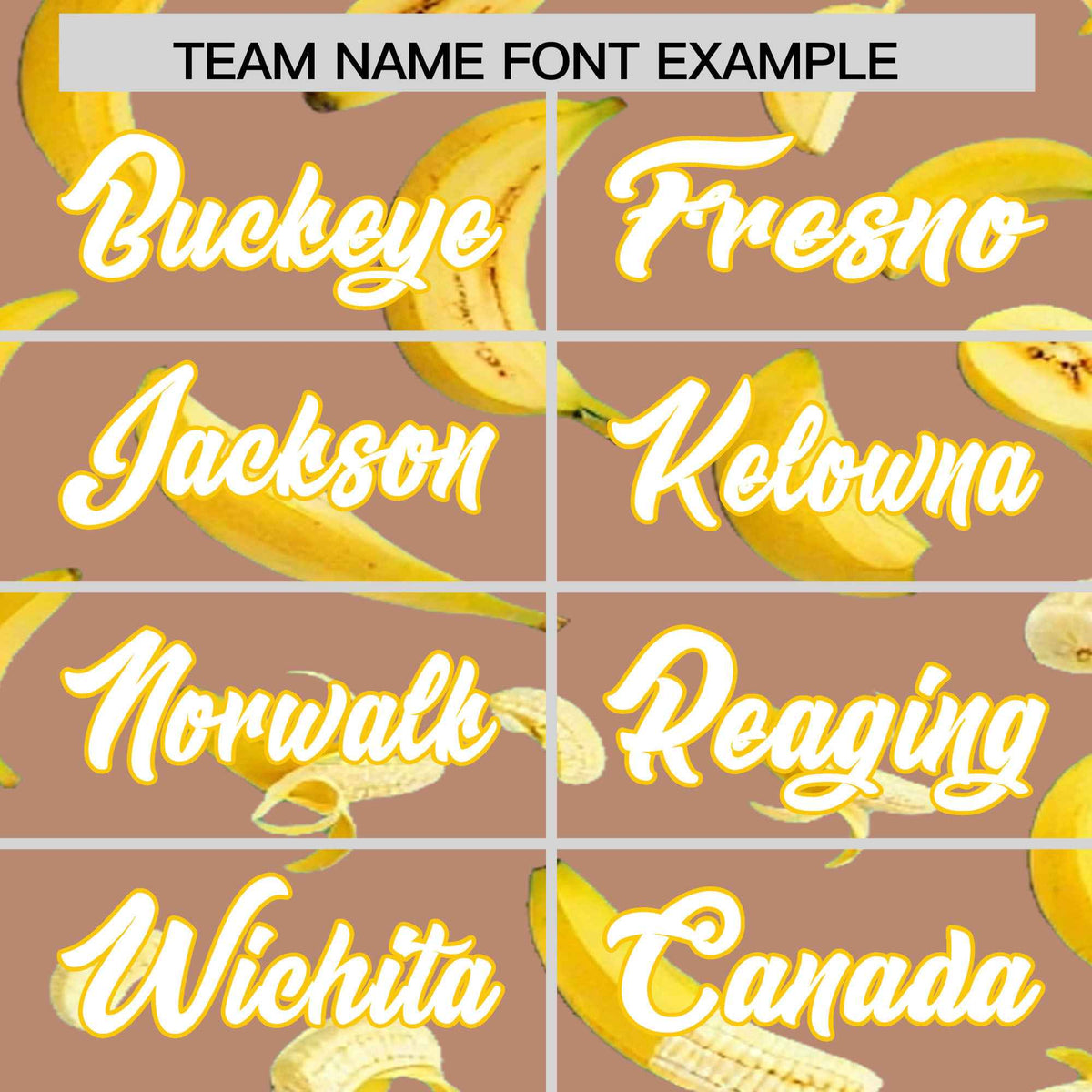 Custom Coffee Banana Graffiti Pattern Fashion Authentic Baseball Jersey | Graffiti Pattern | Embroidery&amp;Dye-sublimation printing | KXKSHOP